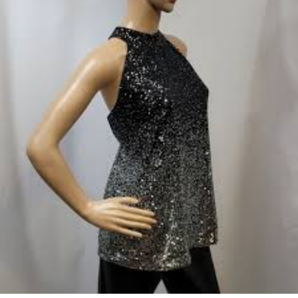 NEW! Cable & Gauge Sequin Halter Top Size Large